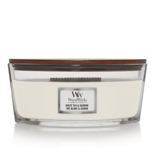 WOODWICK | White Tea & Jasmine Ellipse Candle