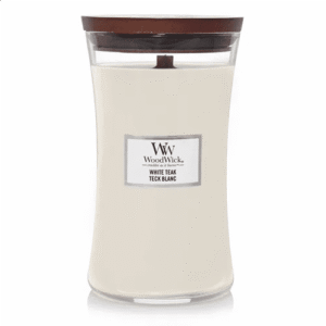 WOODWICK | White Teak Large Candle