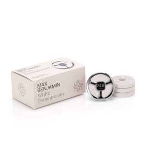 MAX BENJAMIN | Car Fragrance holder + 4 Refills White Pomegranate