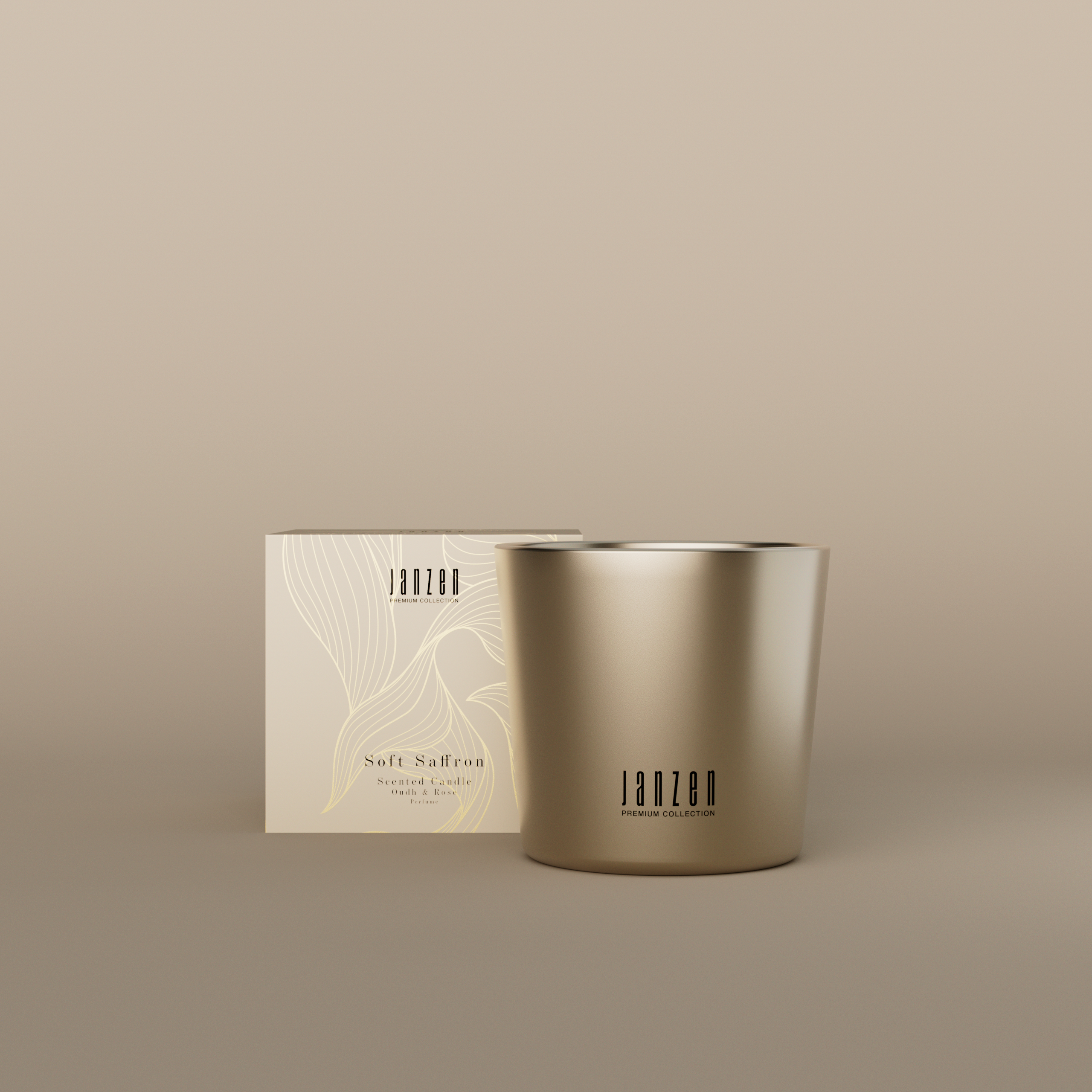 JANZEN | Premium Gold Home Scented Candle Soft Saffron