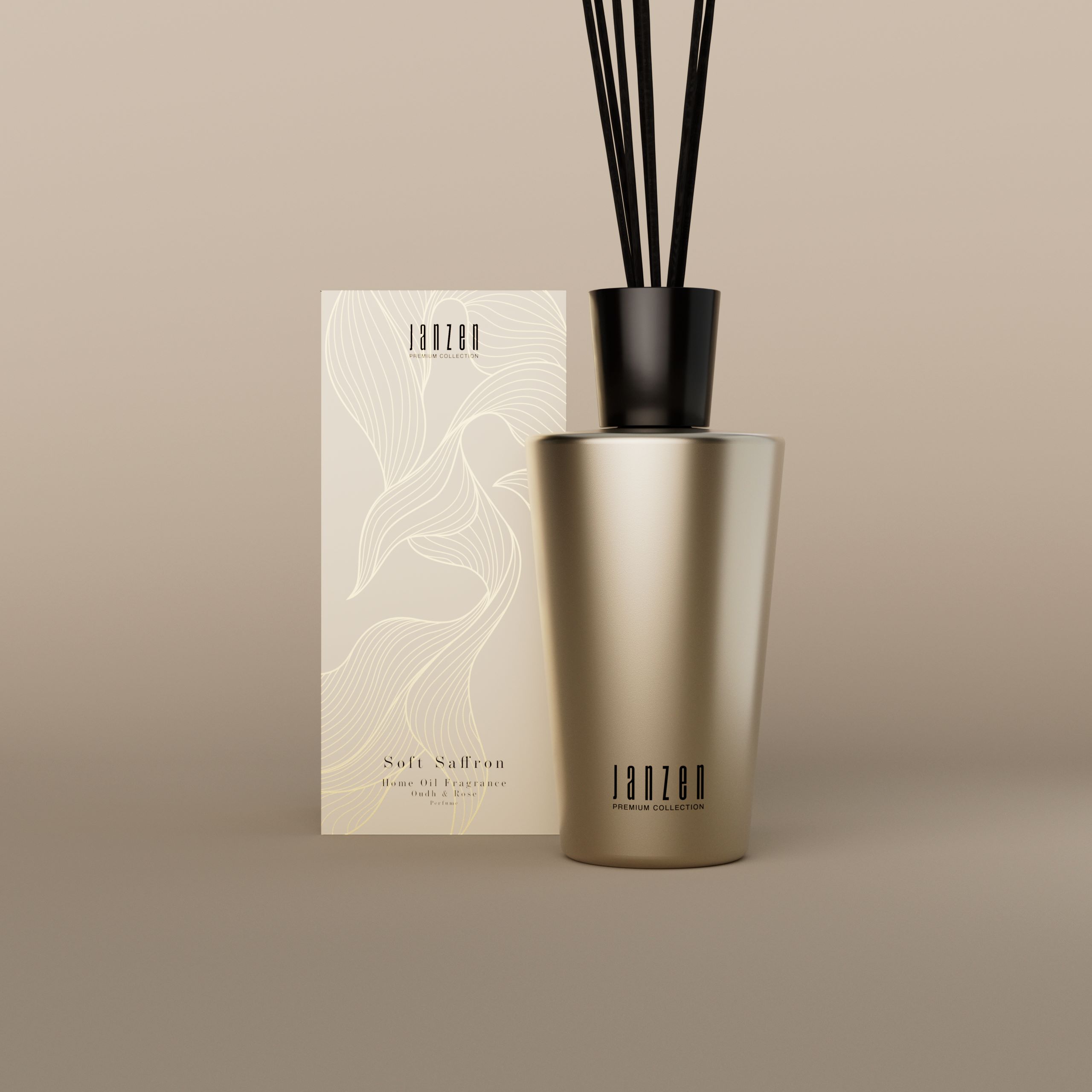 JANZEN | Premium Gold Home Fragrance Sticks Soft Saffron