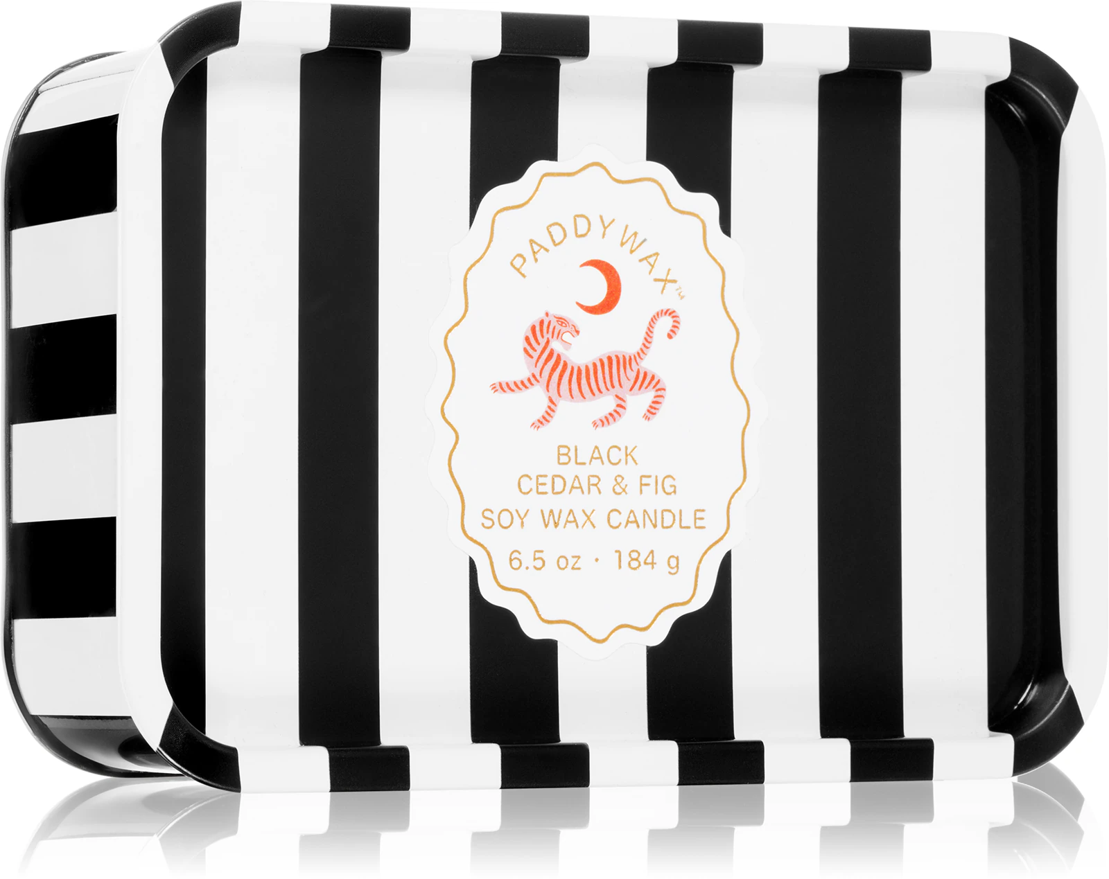 PADDYWAX | Tin Candle Tiger Printed Black Cedar & Fig - Afbeelding 2