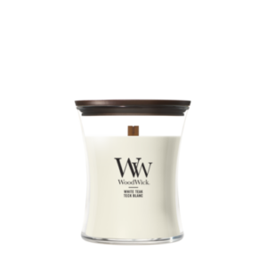 WOODWICK | White Teak Medium Candle