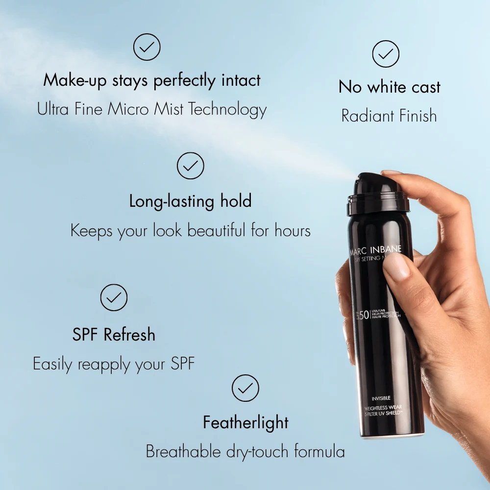 MARC INBANE | SPF50 Setting Mist Invisible 75ml - Afbeelding 3
