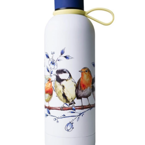 HEINEN DELFTS BLAUW | Waterfles Bosvogels