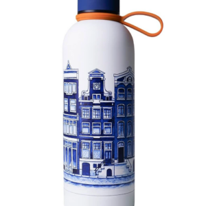 HEINEN DELFTS BLAUW | Waterfles Grachtenpanden
