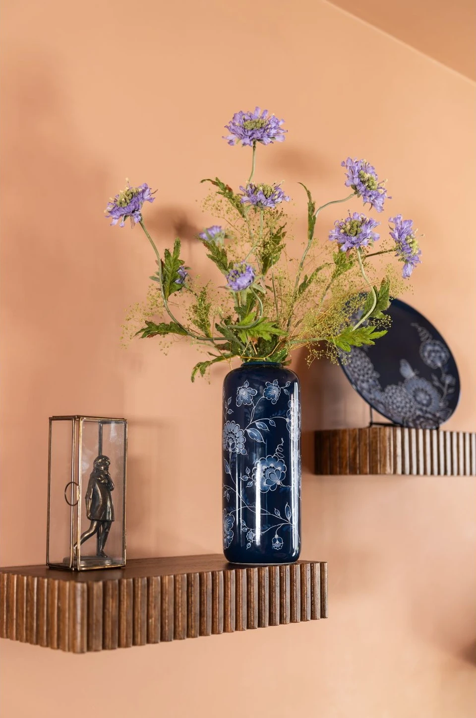HEINEN DELFTS BLAUW | Cylinder vaas blauw Cabinet des Fleurs - Afbeelding 3