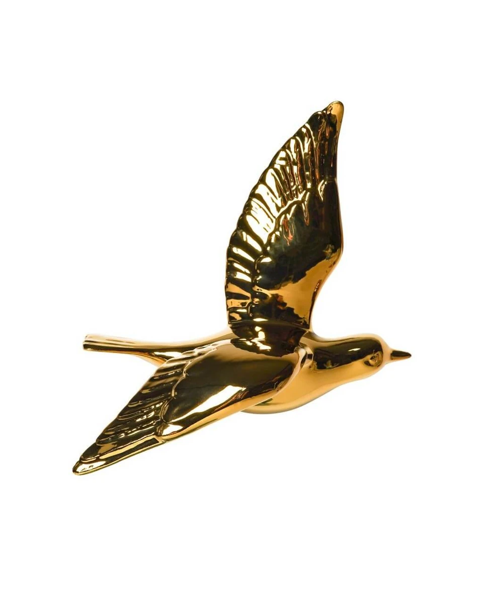 HEINEN DELFTS BLAUW | Wandvogel keramiek Goud 21