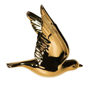 HEINEN DELFTS BLAUW | Wandvogel keramiek Goud 16