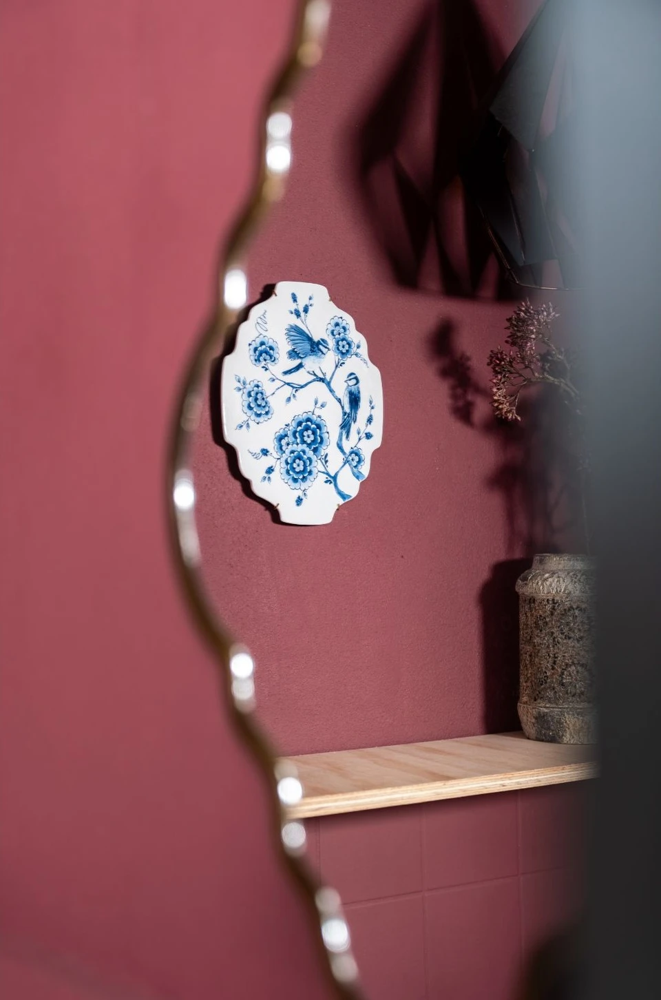 HEINEN DELFTS BLAUW | Applique Vogels Cabinet des Fleurs - Afbeelding 3