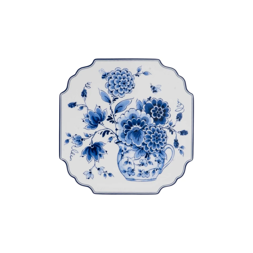 HEINEN DELFTS BLAUW | Applique Still Life Cabinet des Fleurs