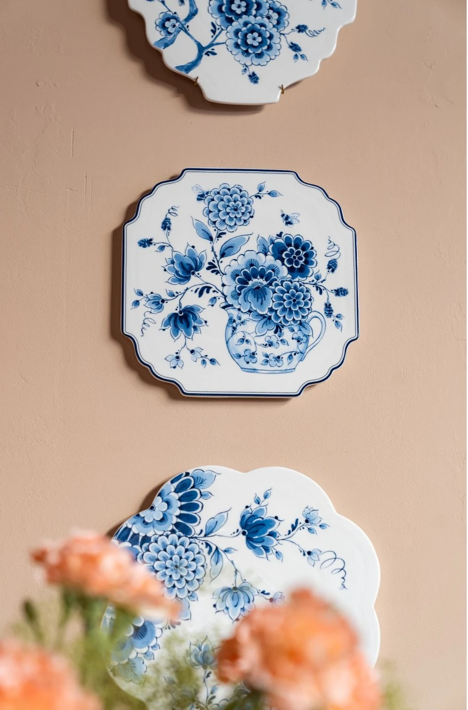 HEINEN DELFTS BLAUW | Applique Still Life Cabinet des Fleurs - Afbeelding 2