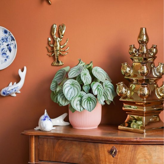 HEINEN DELFTS BLAUW | Wanddecoratie Kreeft goud