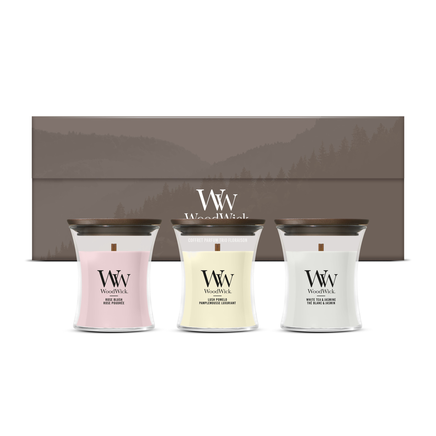 WOODWICK | Deluxe Giftset 3 Mini Kaarsen - Floral