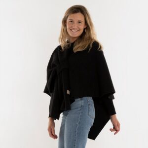 KNIT FACTORY | Omslagvest Lina Black