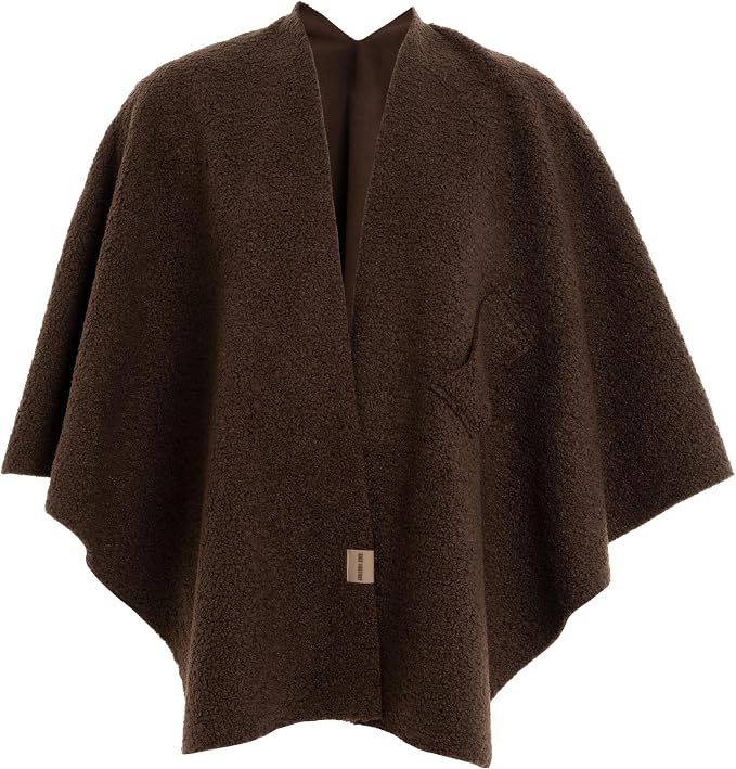 KNIT FACTORY | Omslagvest Lina Dark Brown