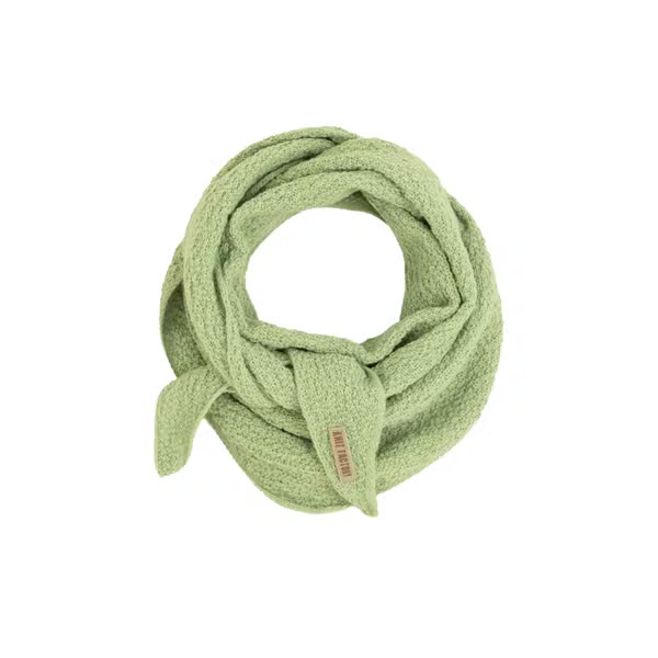 KNIT FACTORY | Yuna mini driehoek sjaal Sage Green - Afbeelding 2
