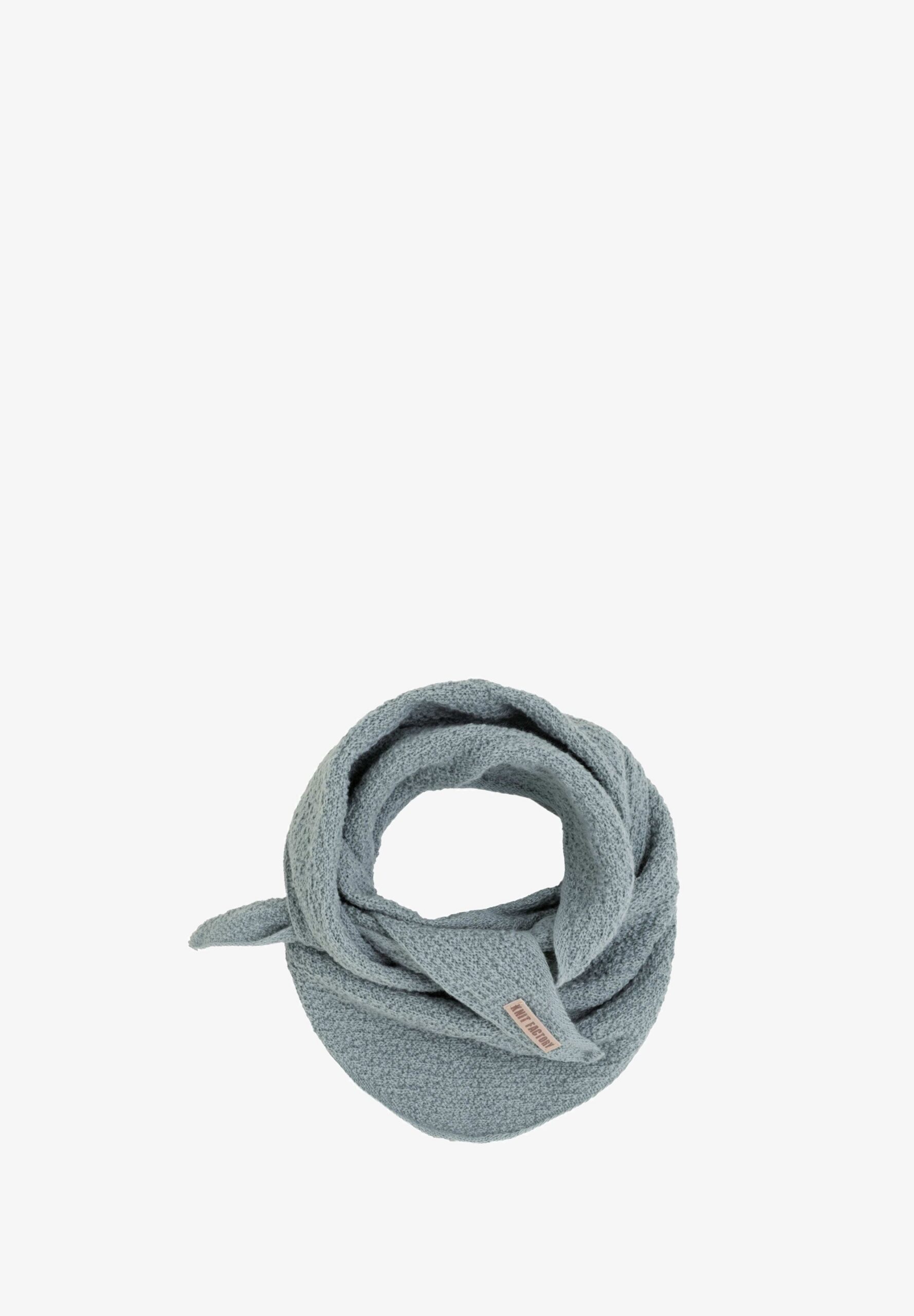 KNIT FACTORY | Yuna mini driehoek sjaal Stone Green - Afbeelding 2